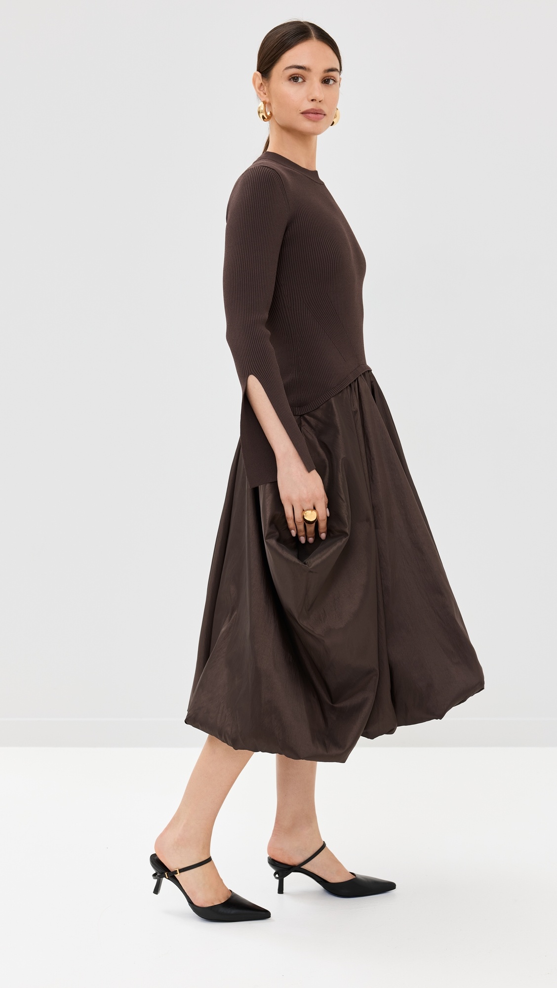 Kenlie Mock Neck Midi Dress - 3