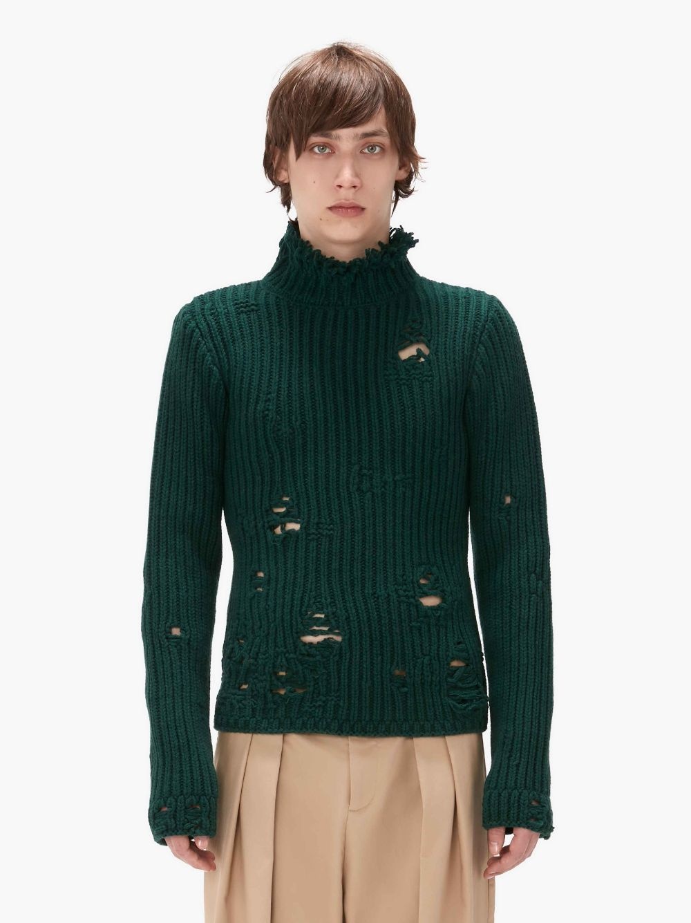 FRINGE COLLAR DISTRESSED JUMPER - 2