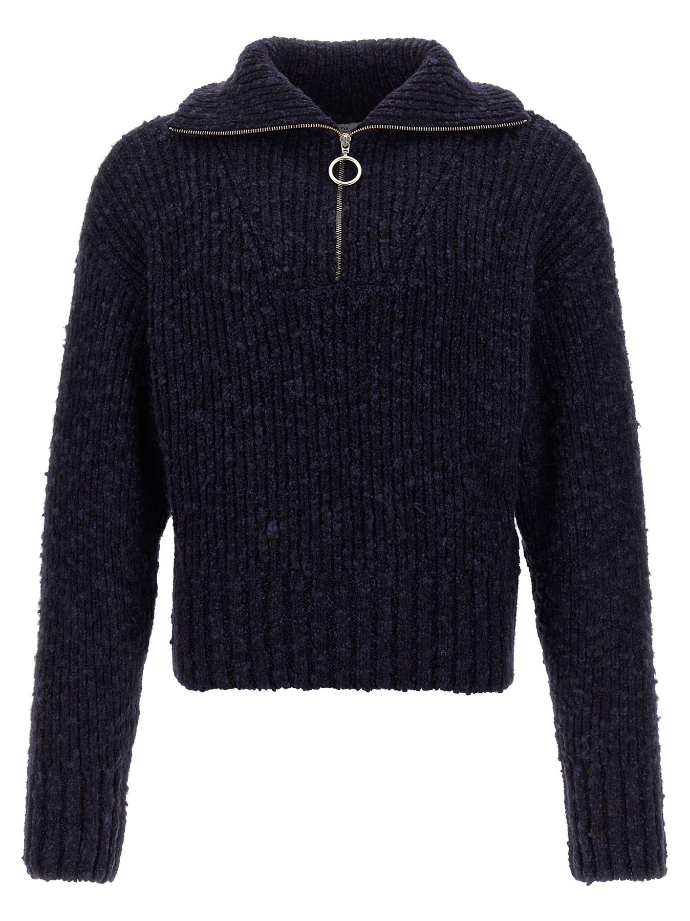 AMI Paris Half Zip Sweater Sweater, Cardigans Blue