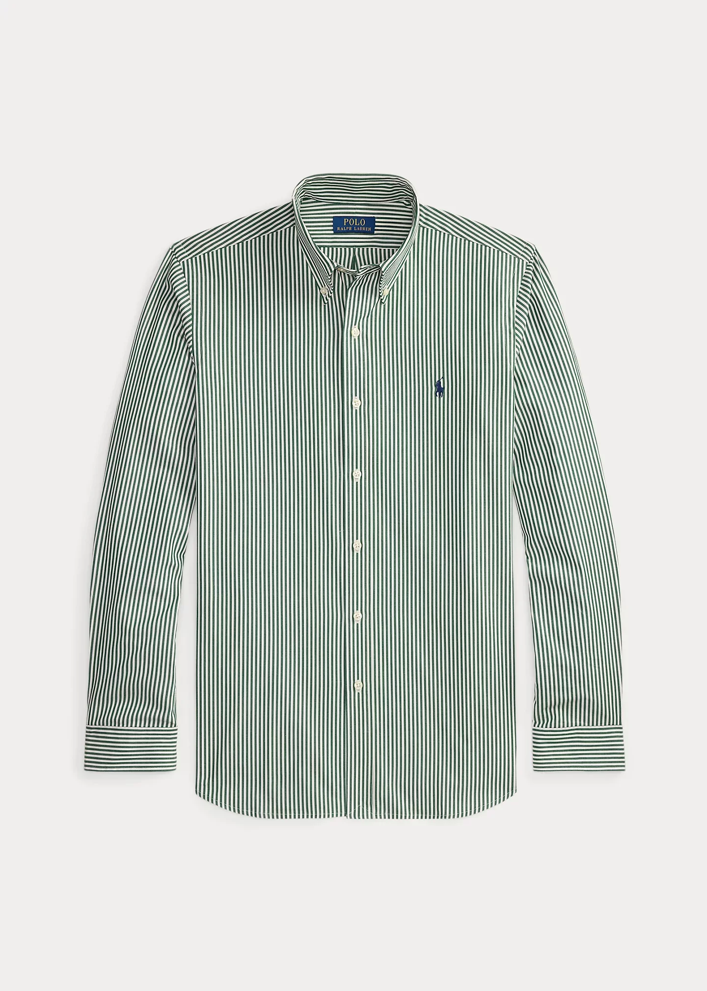 Classic Fit Striped Stretch Poplin Shirt - 1