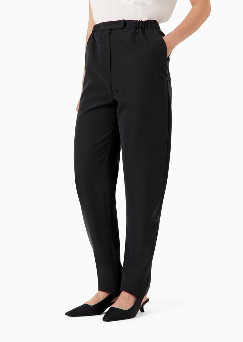 EMPORIO ARMANI Oval-leg cupro trousers outlook