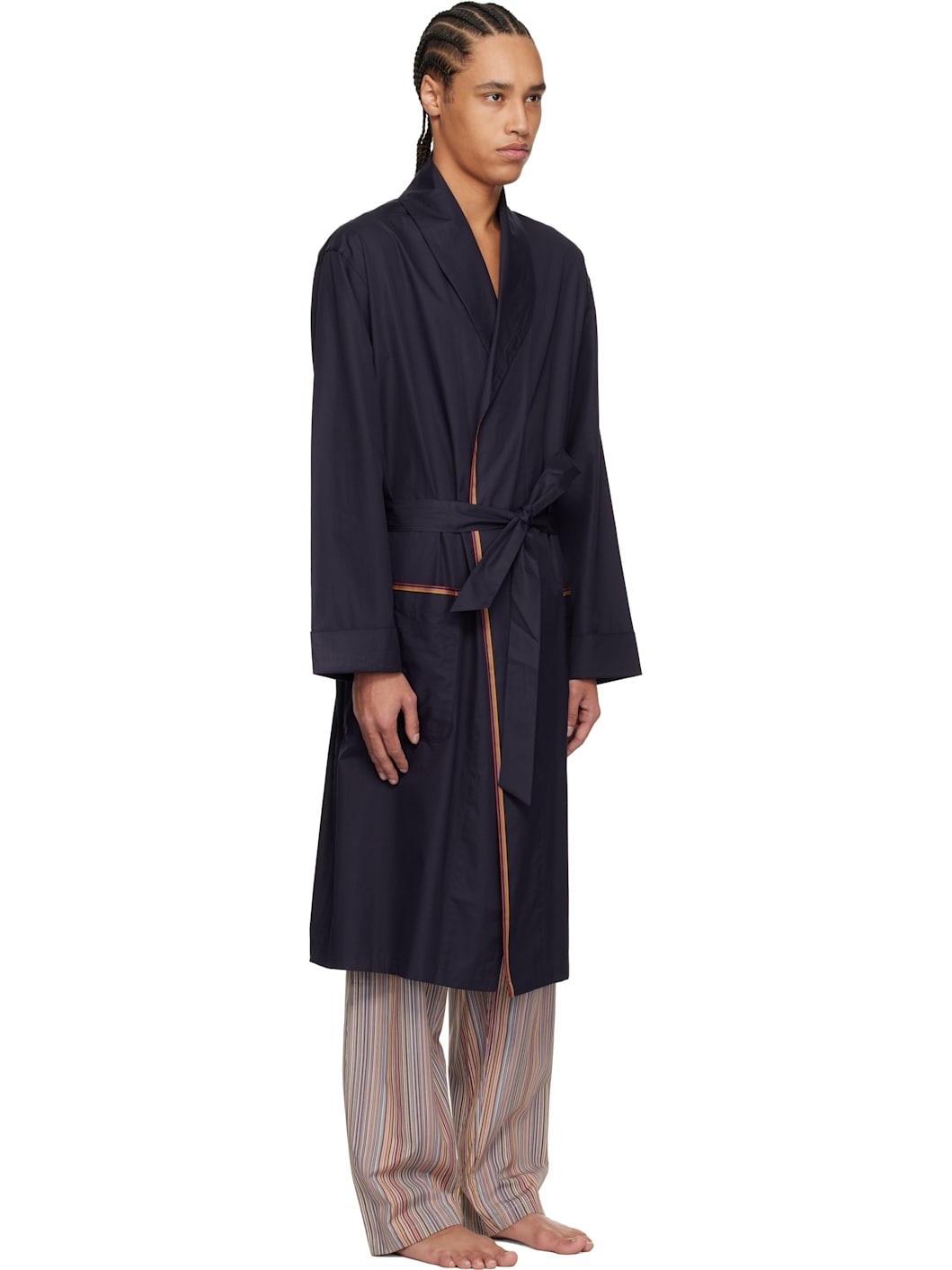 Navy Stripe Robe - 2