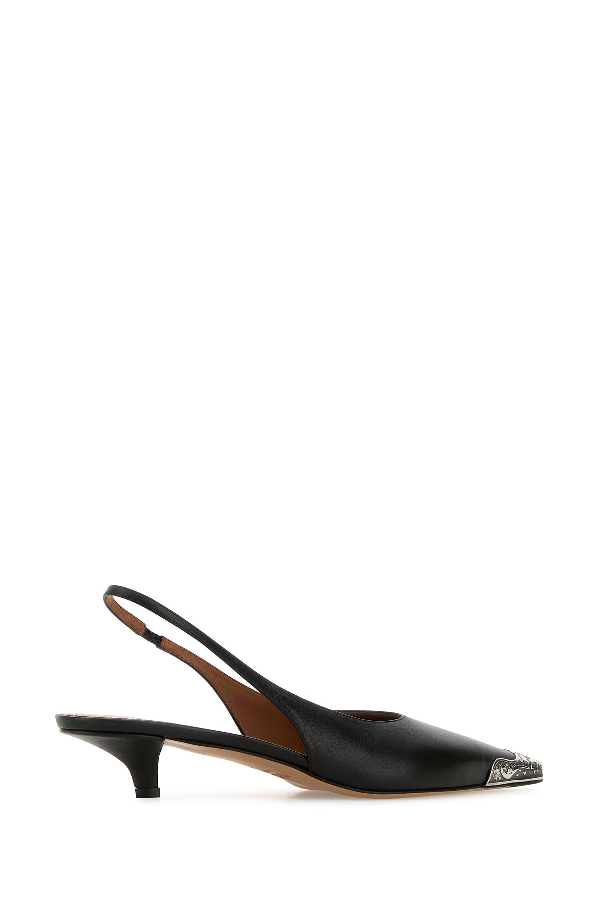Black leather Jessica Western pumps - 3