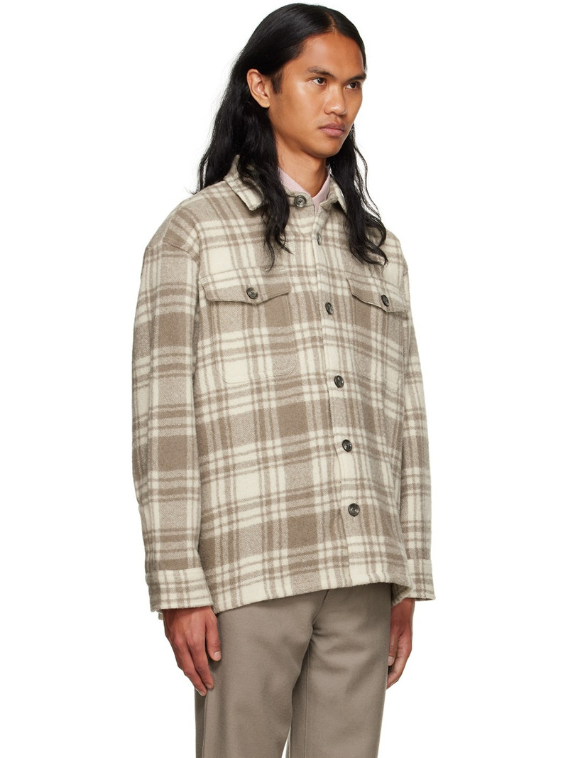 Beige & Off-White Oversized Shirt 2