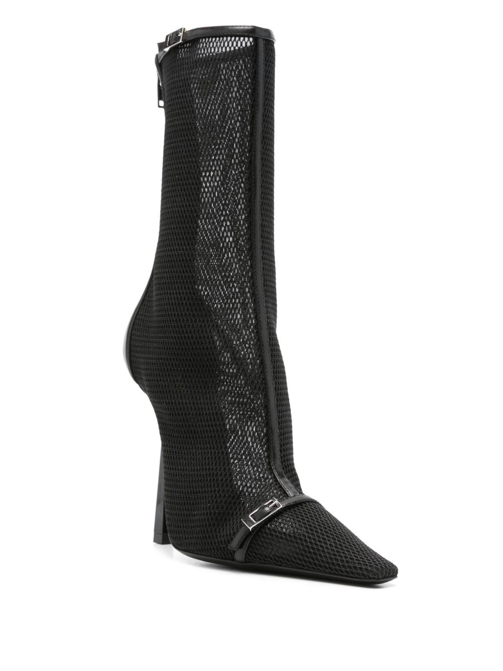 pointed-toe mesh boots - 2