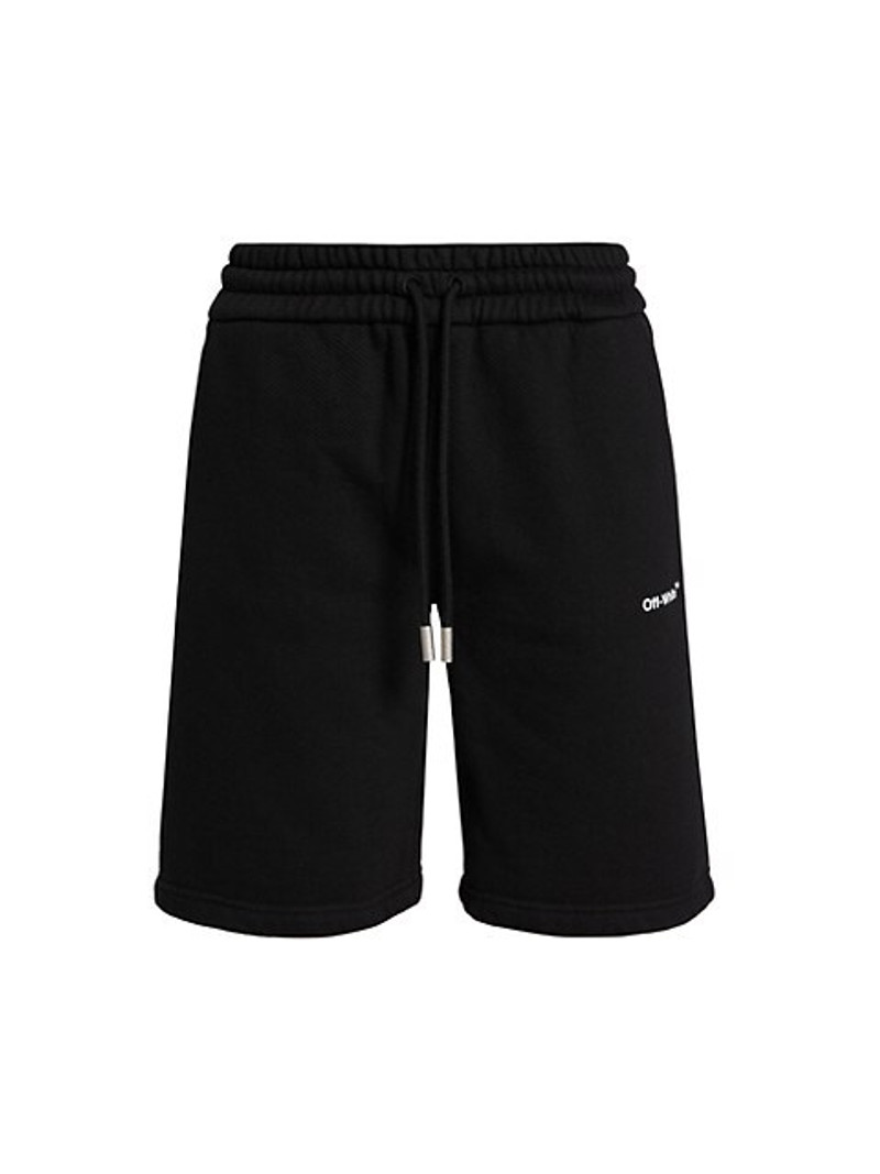 Black Diag Sweatshorts 1
