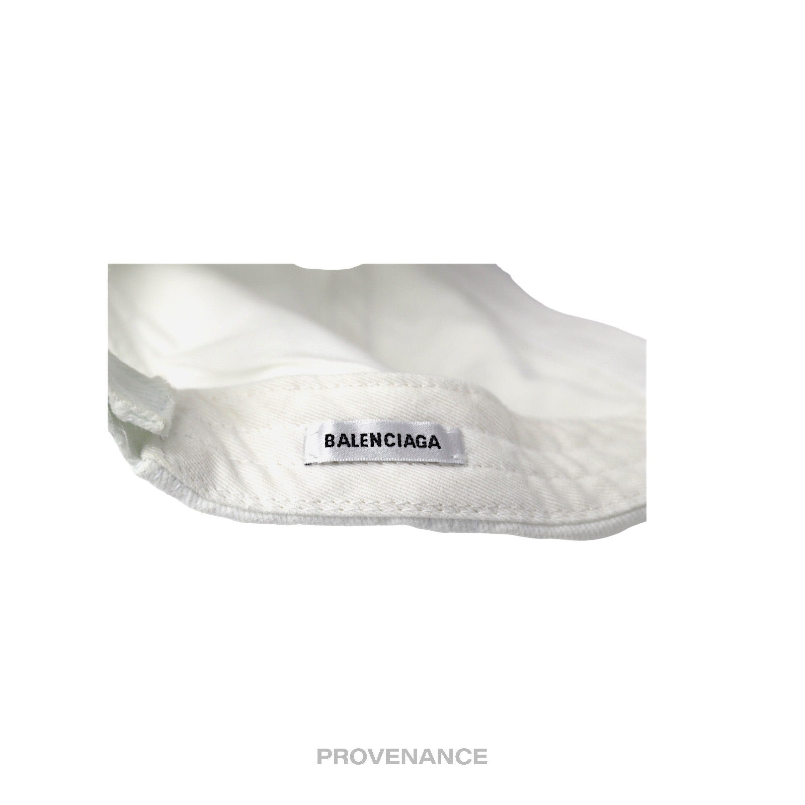 Balenciaga BB Logo Mode Embroidered Cap Hat - White - 10