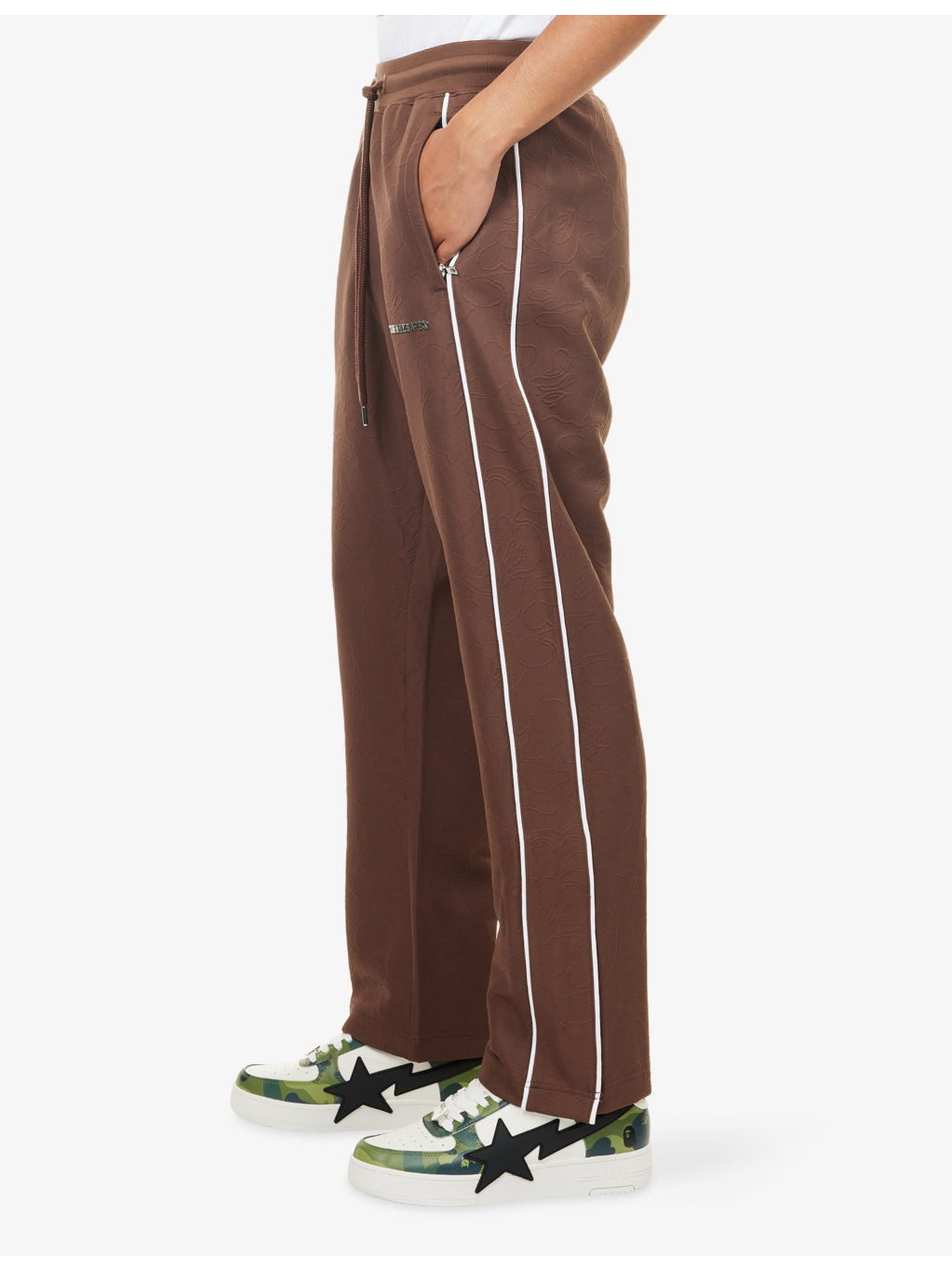 Line Camo Straight-Leg Woven Jogging Bottoms - 3