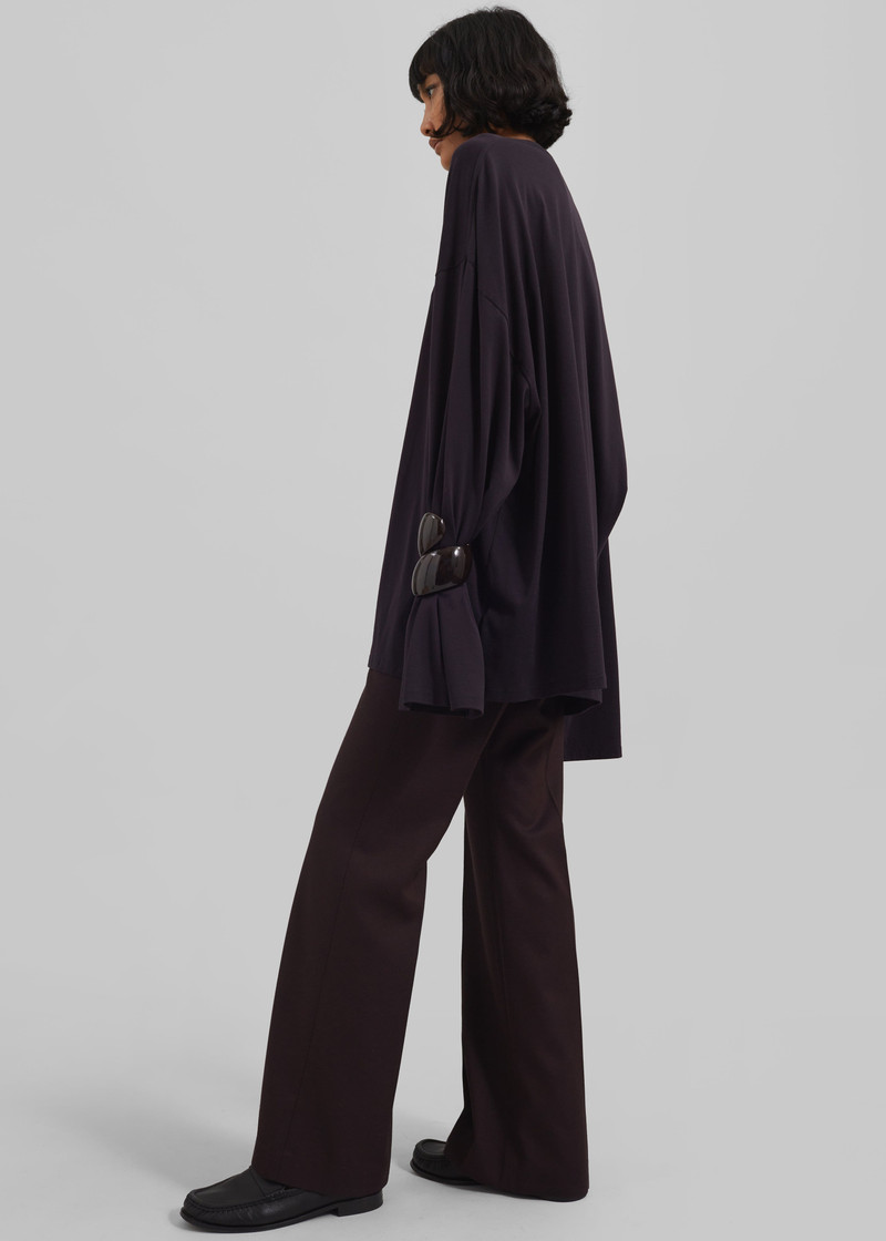 Rio Oversized Sleeve Tee - Dark Plum 7