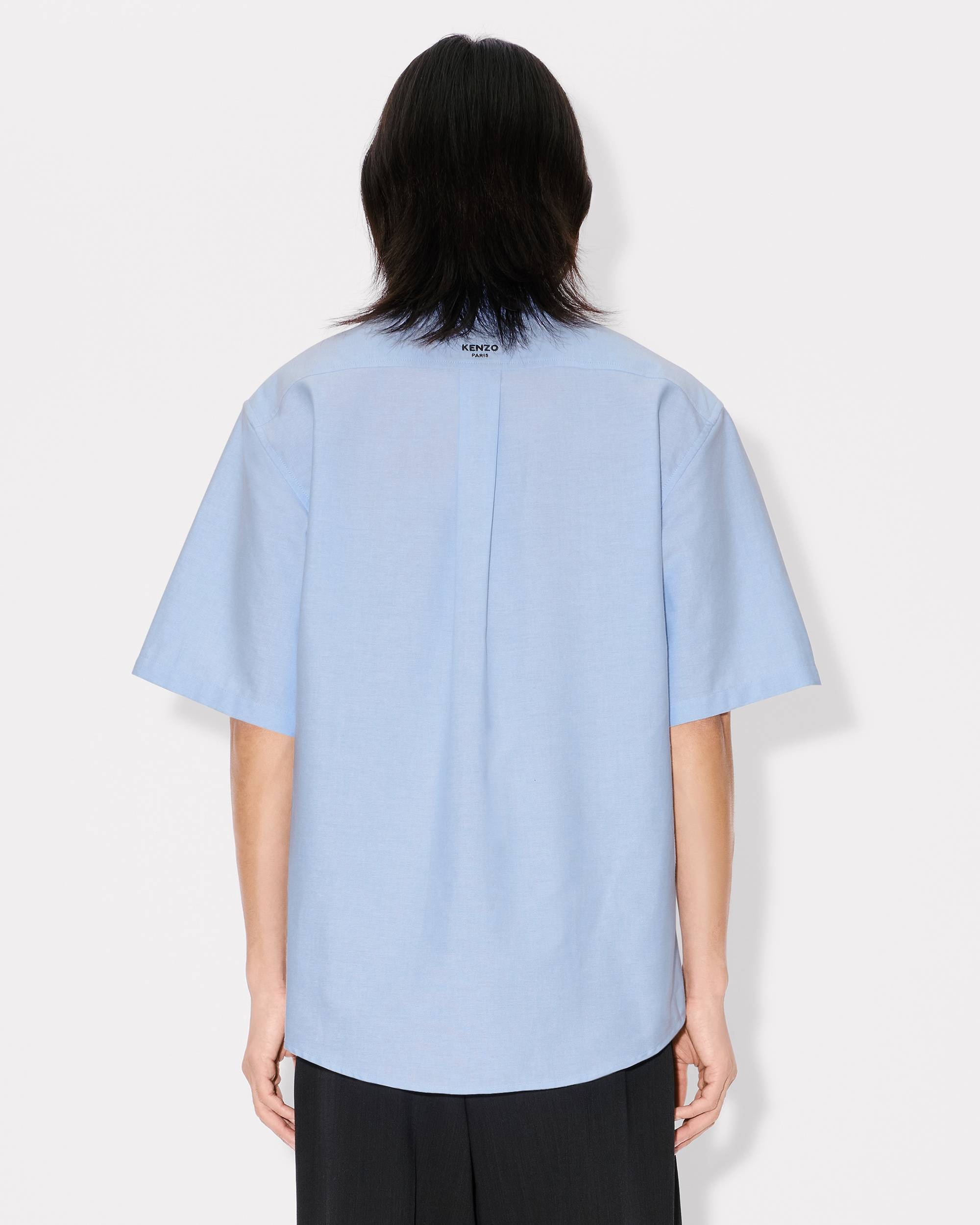 'KENZO Pop' embroidered short sleeve shirt in cotton - 4