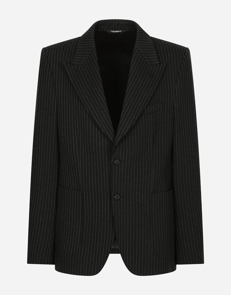 Pinstripe stretch jersey jacket - 1