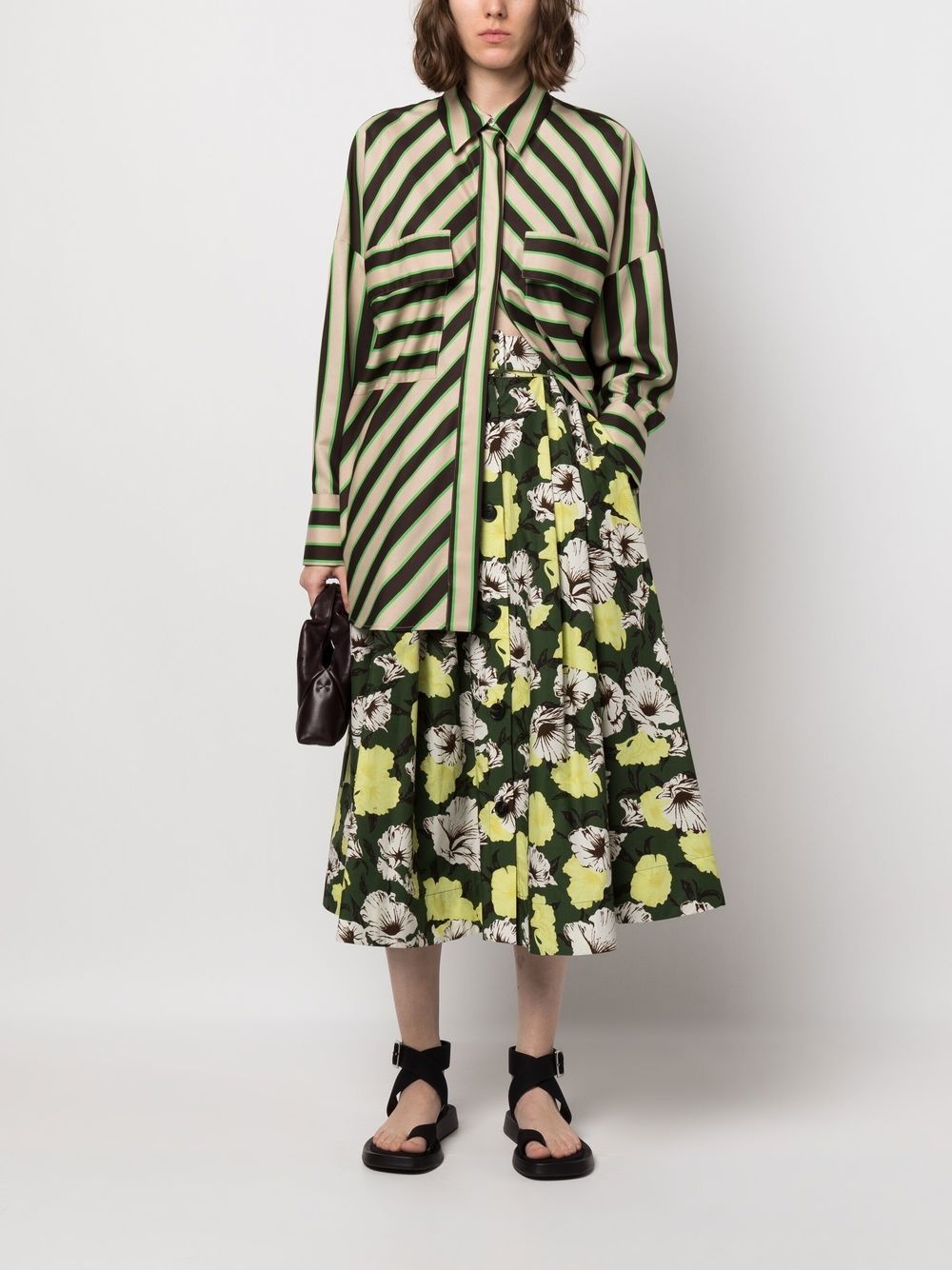Hibiscus Camouflage-print skirt - 2