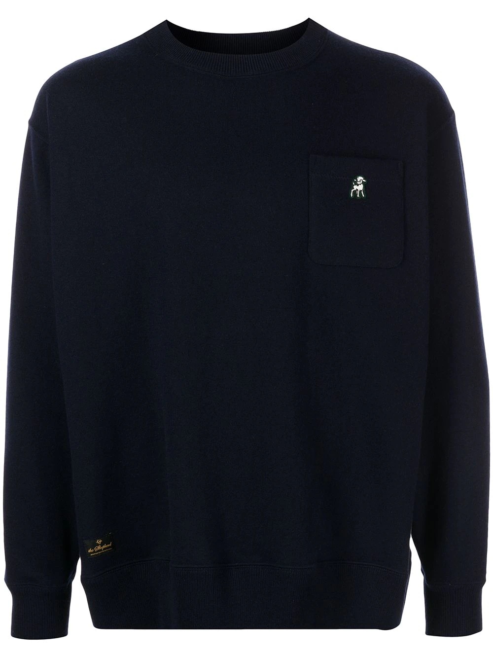 patch-detail sweatshirt - 1