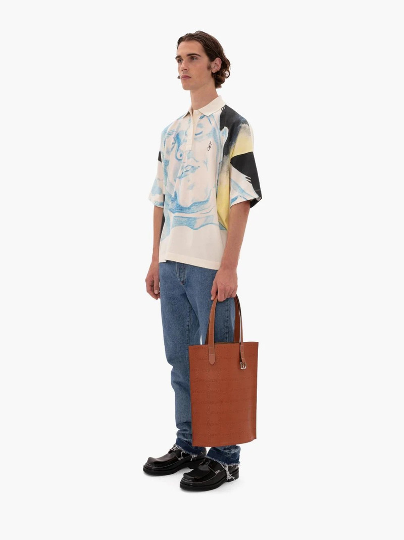 JW Anderson EMBOSSED LOGO GRID N/S BELT TOTE outlook