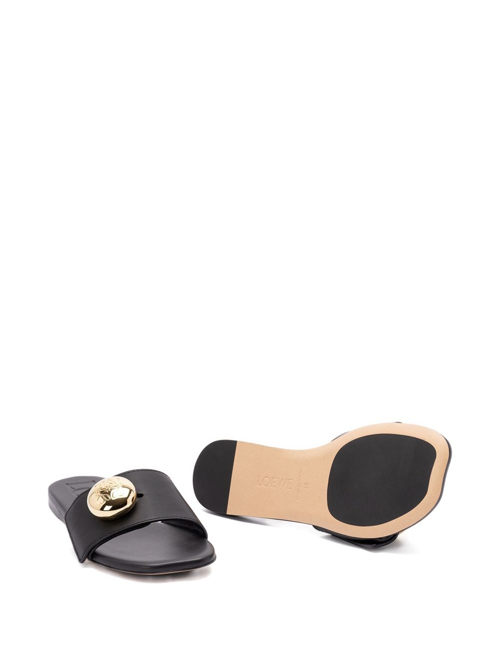 logo flat sandals - 5
