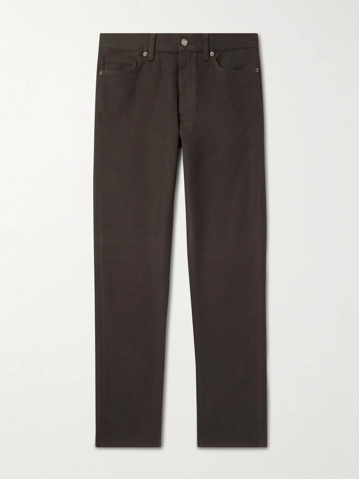City Slim-Fit Tapered Cotton and Cashmere-Blend Trousers - 1