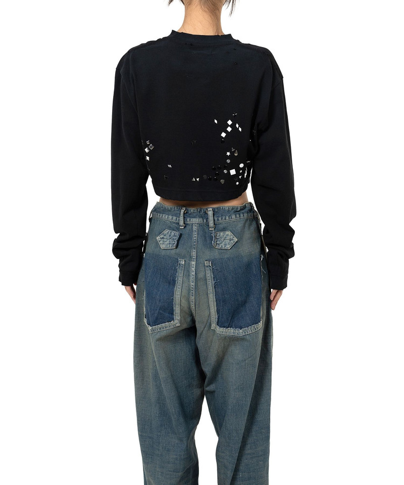 Embellished Cropped Long Sleeve T-shirt 13