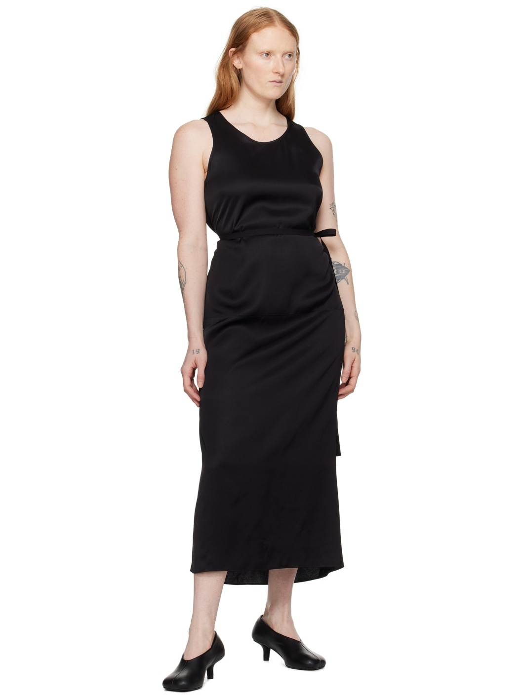 Black Vented Maxi Dress - 4