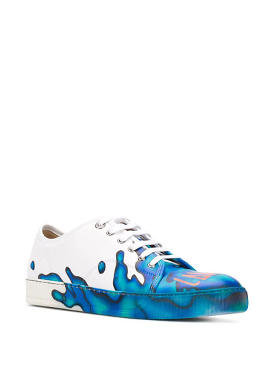 Lanvin graphic-print leather sneakers outlook