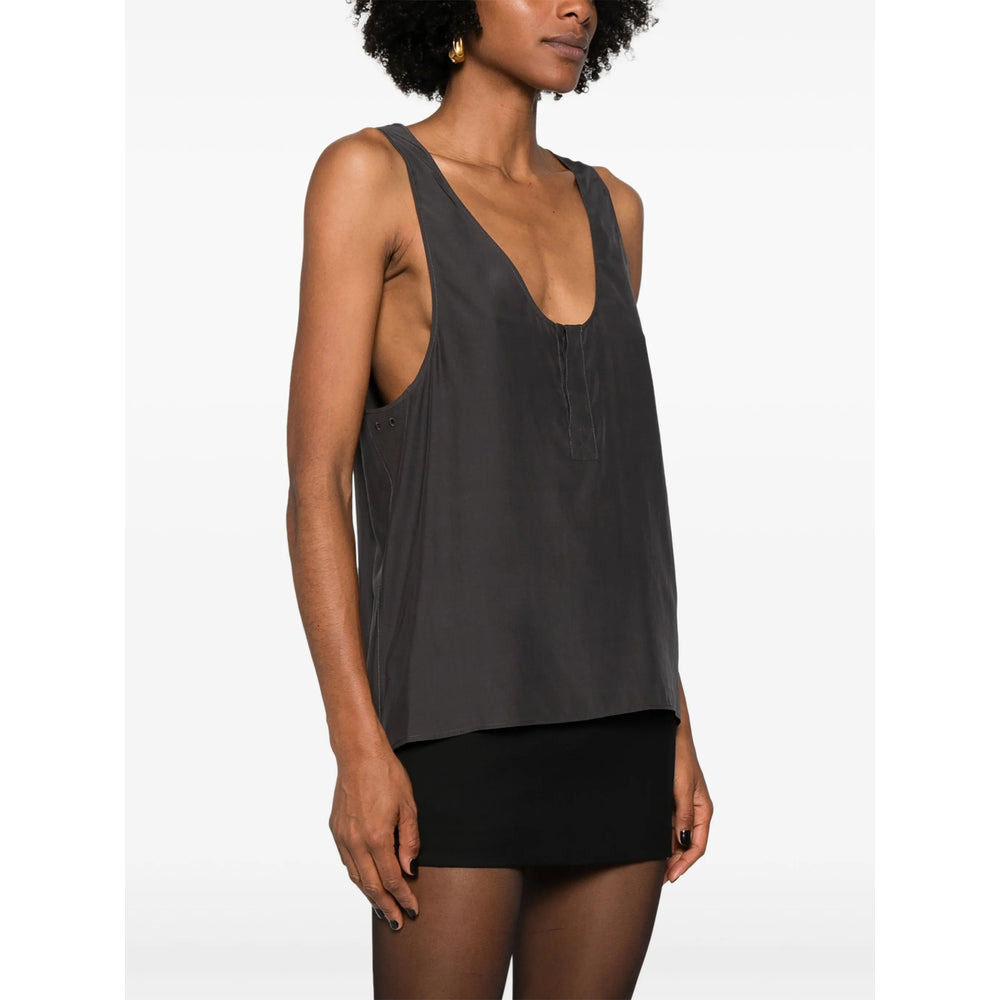 Saint Laurent Grey Tops - Vests & Tank Tops Women - 2