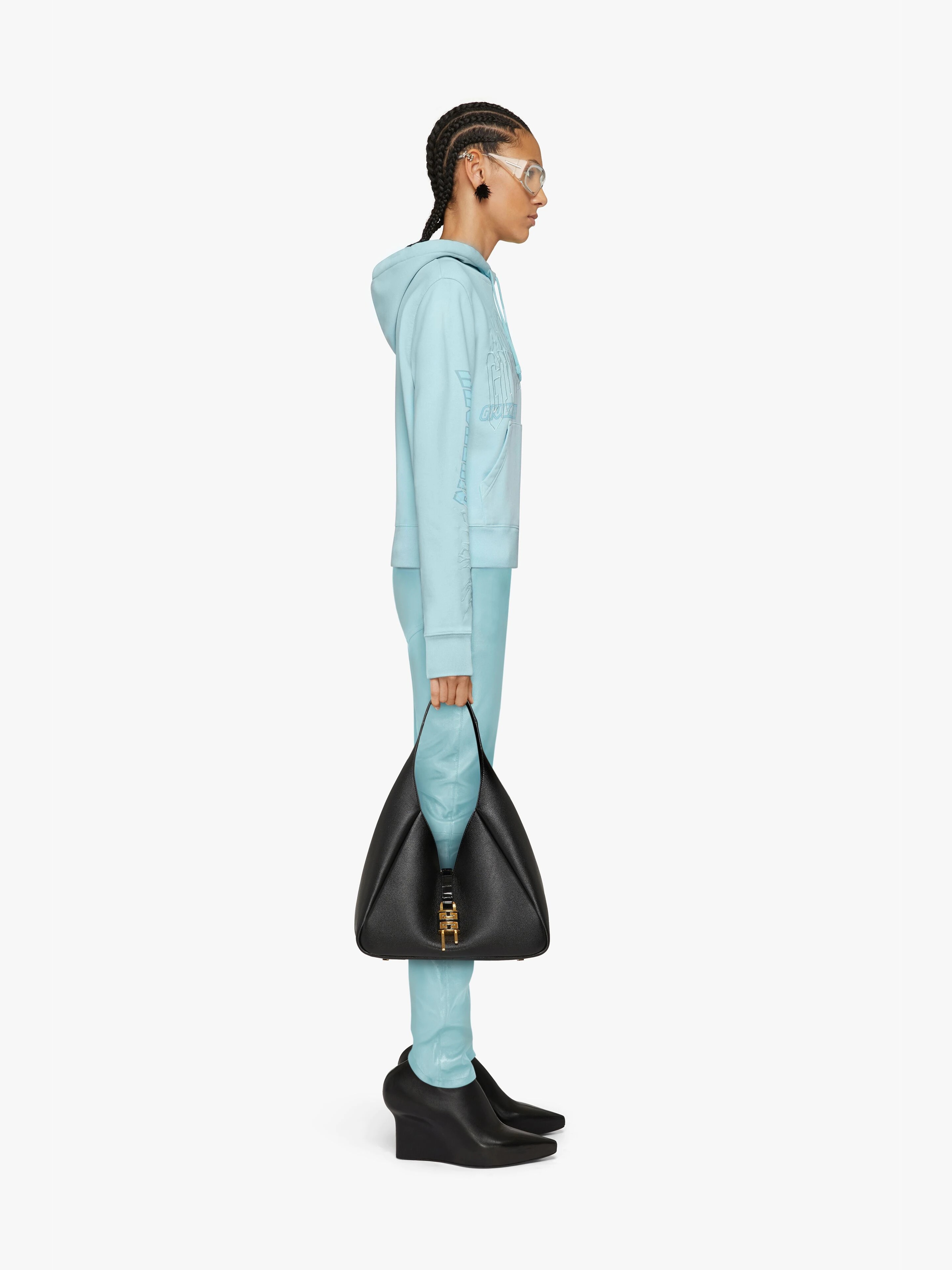 SLIM FIT HOODIE IN EMBROIDERED JERSEY - 3