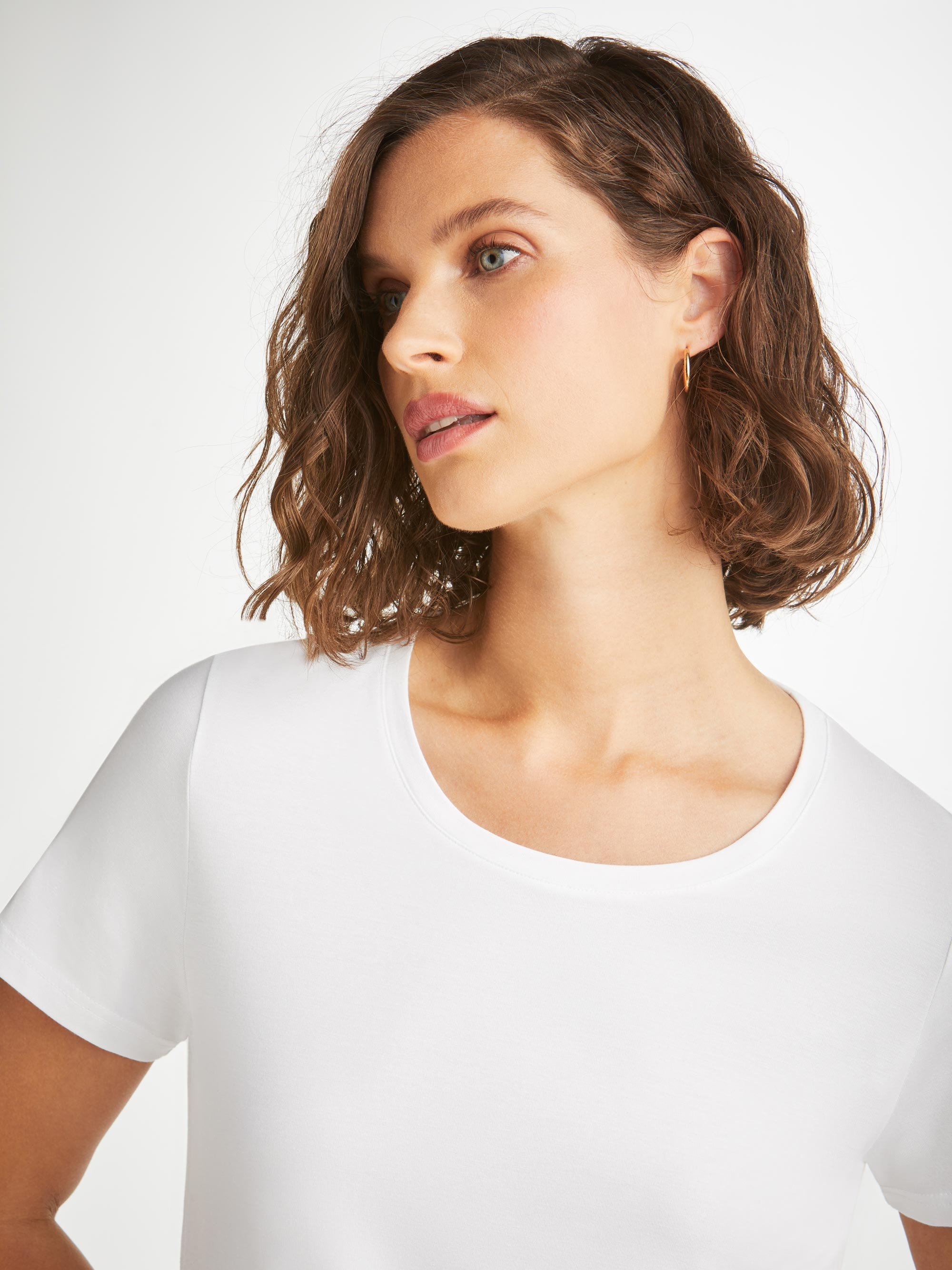 Women's T-Shirt Lara Micro Modal Stretch White - 2
