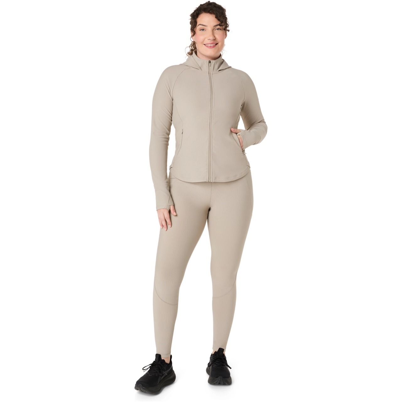 WOMEN'S RIB HIGH WAIST  7/8 TIGHT - 6