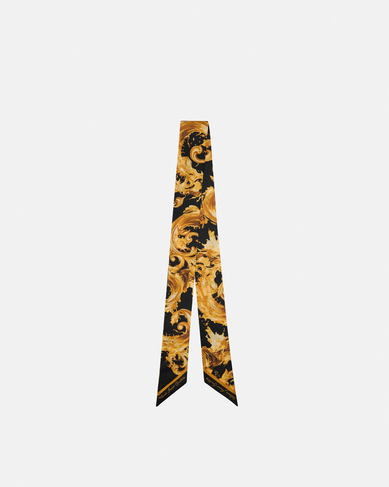 Printed Silk Twill Scarf Tie 1
