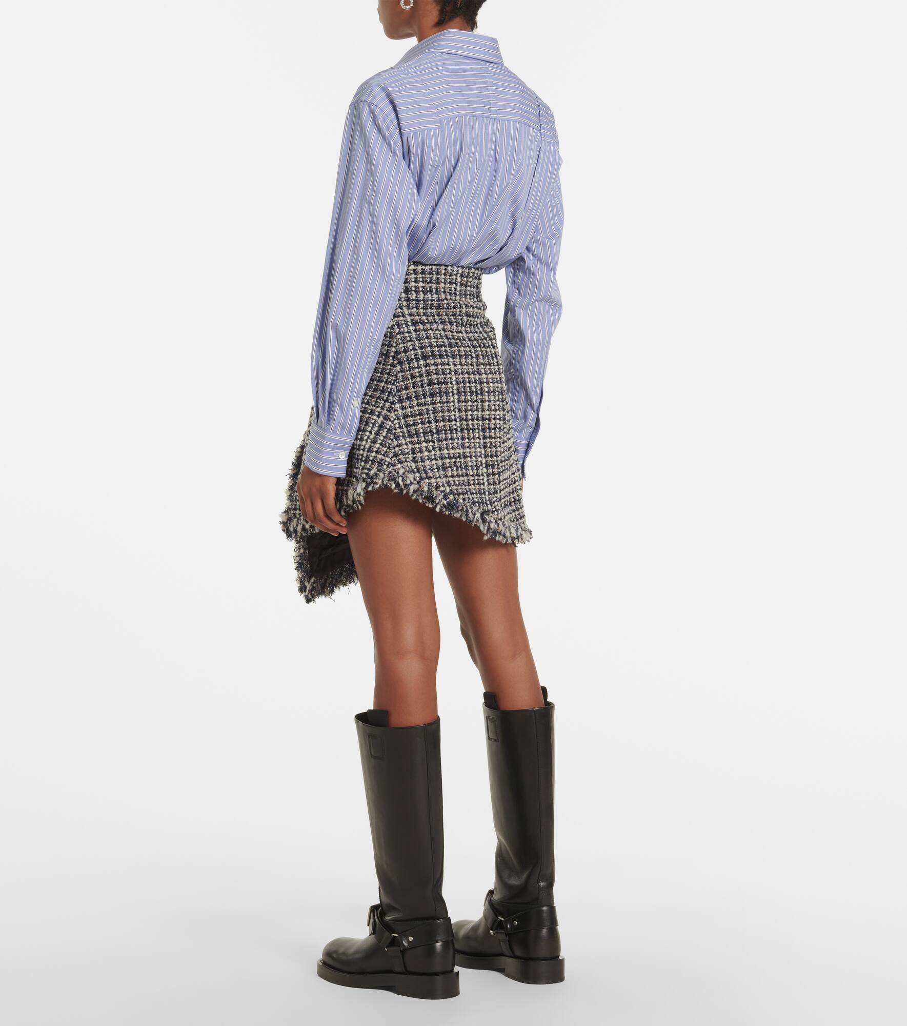 Wool-blend tweed miniskirt - 3