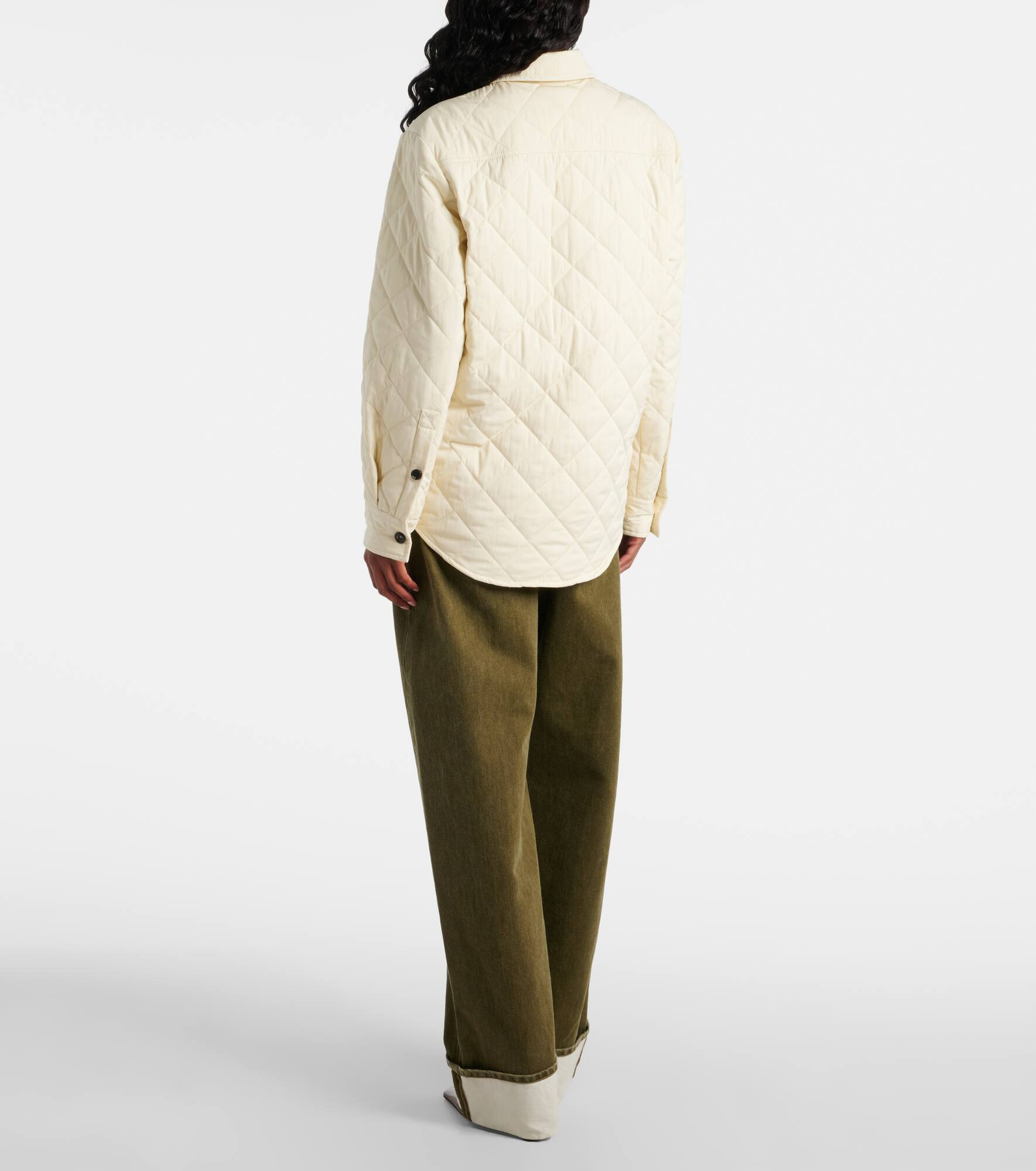 Quilted cotton-blend overshirt - 3