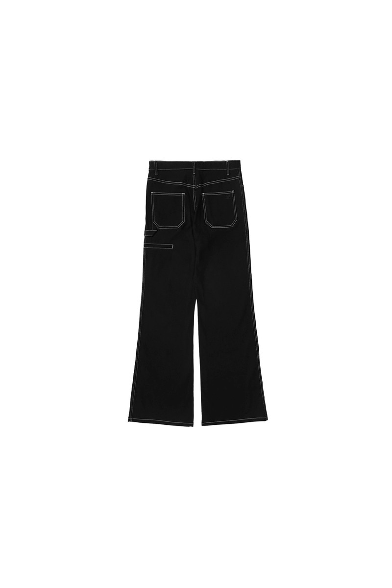 courrèges Courreges Hammer Denim Baggy Pants Black/White outlook
