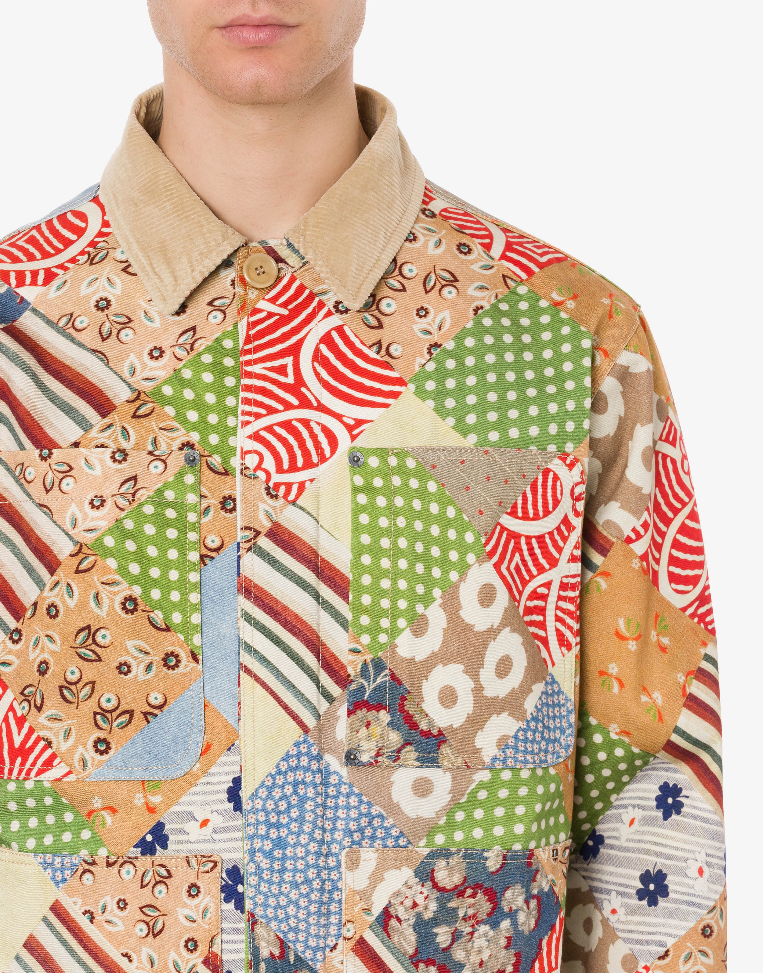 QUILT PRINT COTTON JACKET - 4