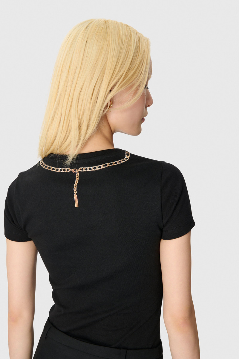 Marine Serre Trompe L'Œil Jewelry Jersey Baby Fit T-Shirt outlook