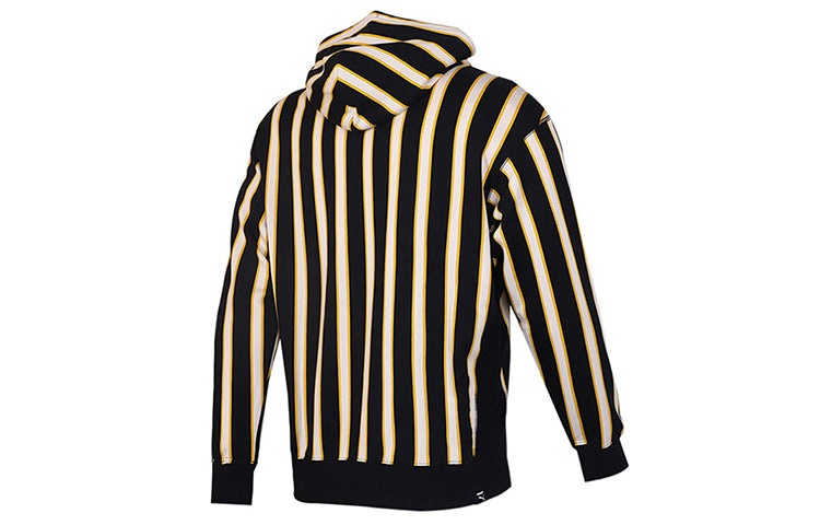 PUMA Striped Hoodie 'Black Yellow White' 596004-01 - 2
