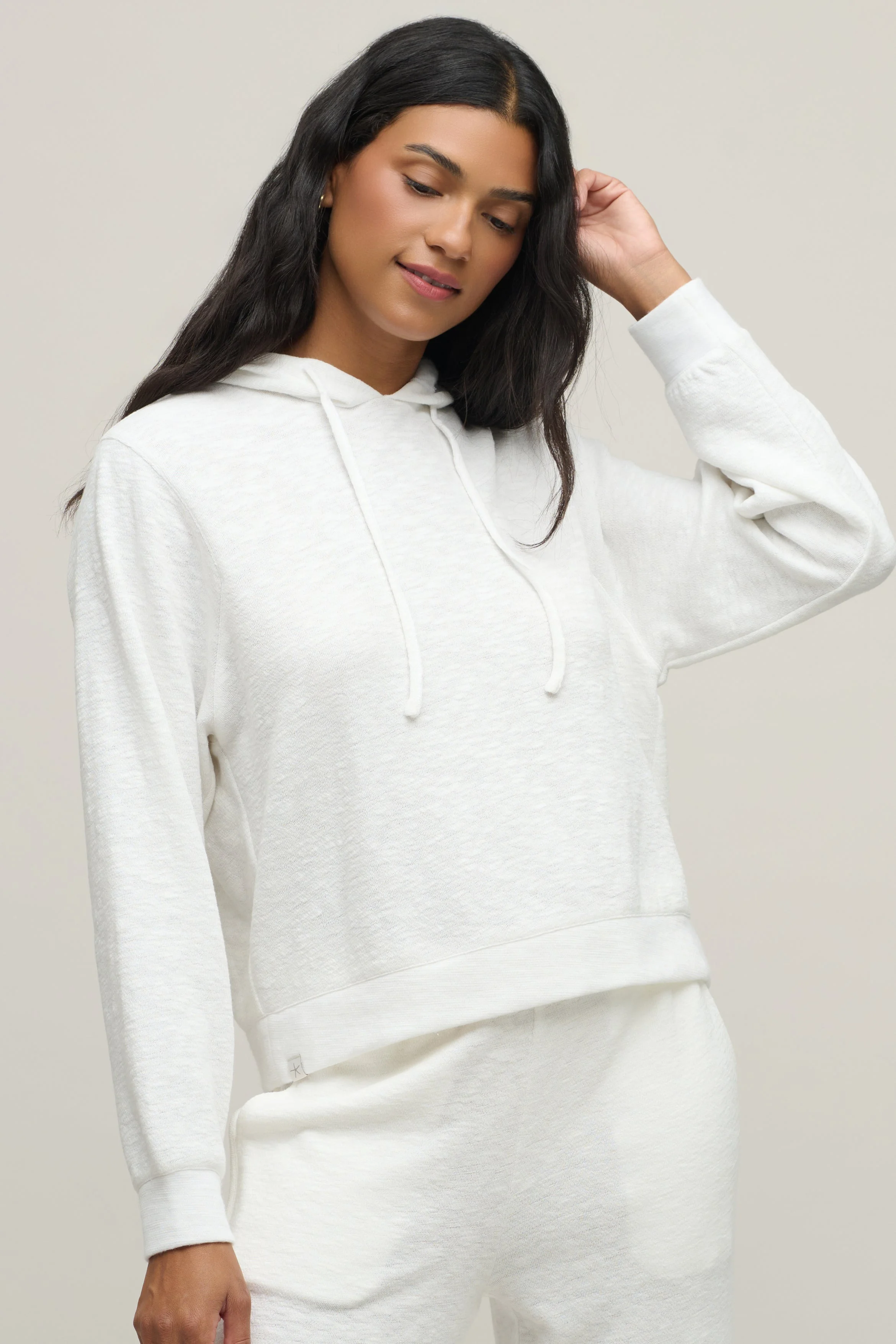 Slub Double Knit Seamed Hoodie - 1