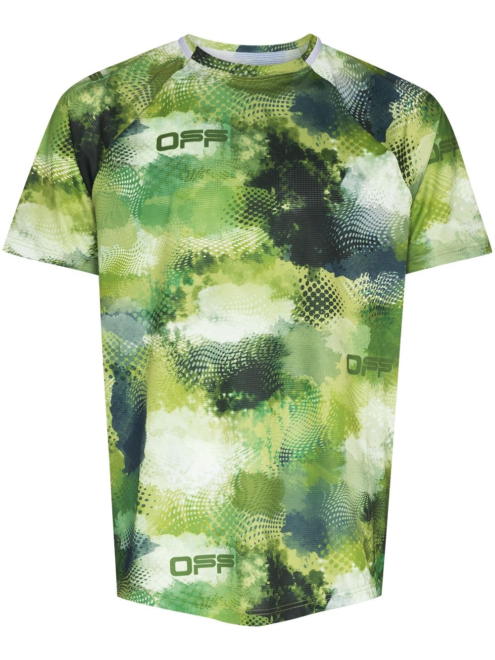 Active camouflage print mesh T-shirt - 1