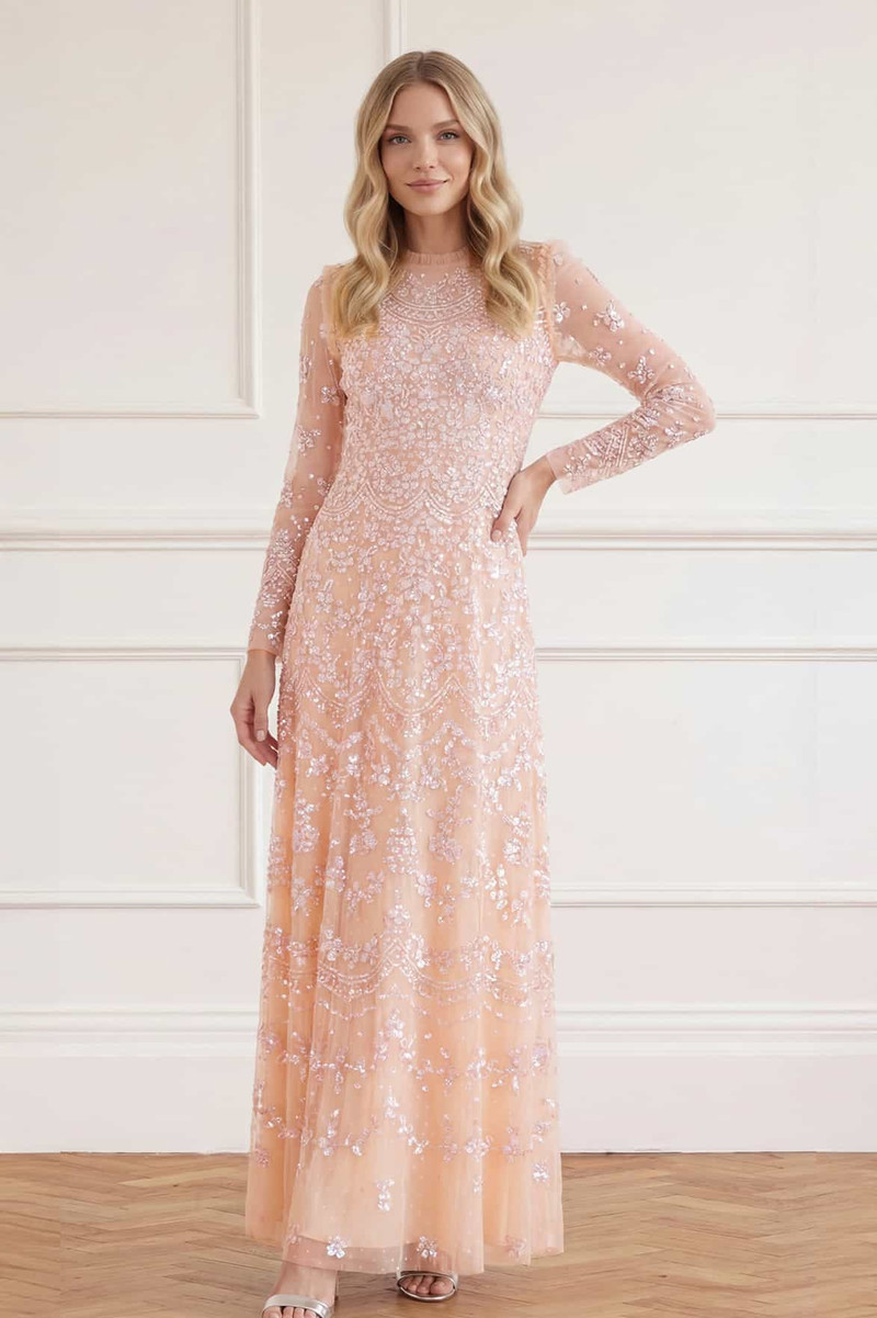 Needle & Thread Freya Long Sleeve Gown outlook