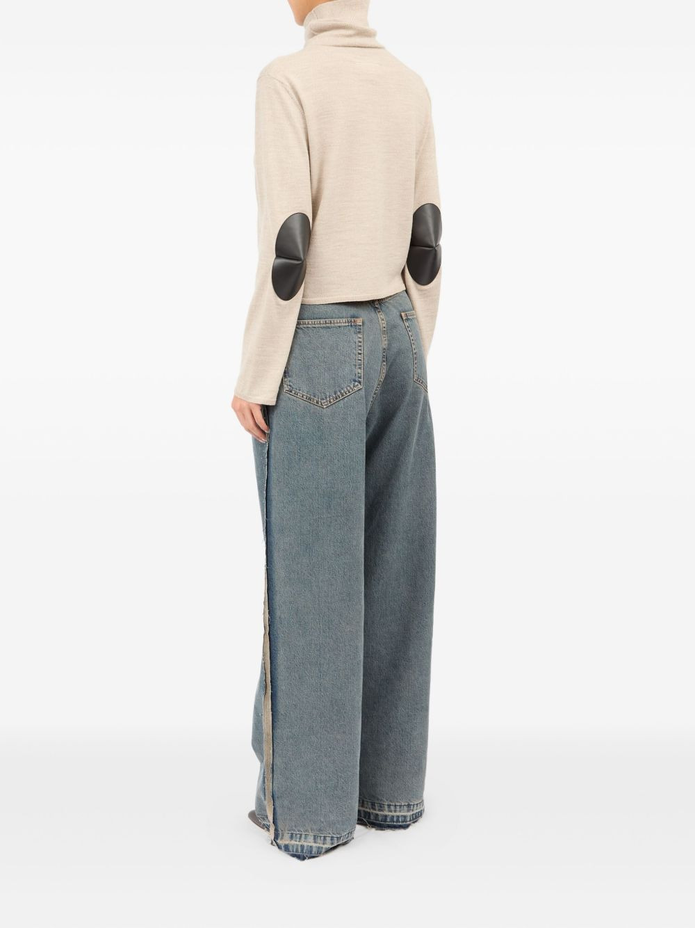 mock-neck long-sleeve top - 6