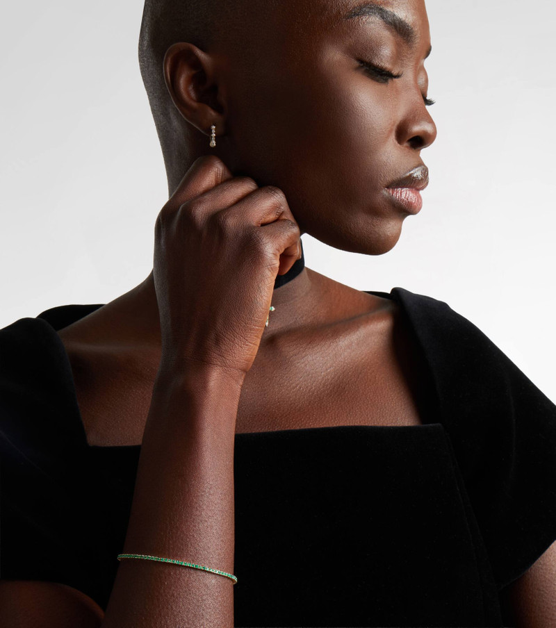 STONE AND STRAND Tennis 14kt gold (585/1000) bracelet with emerald outlook