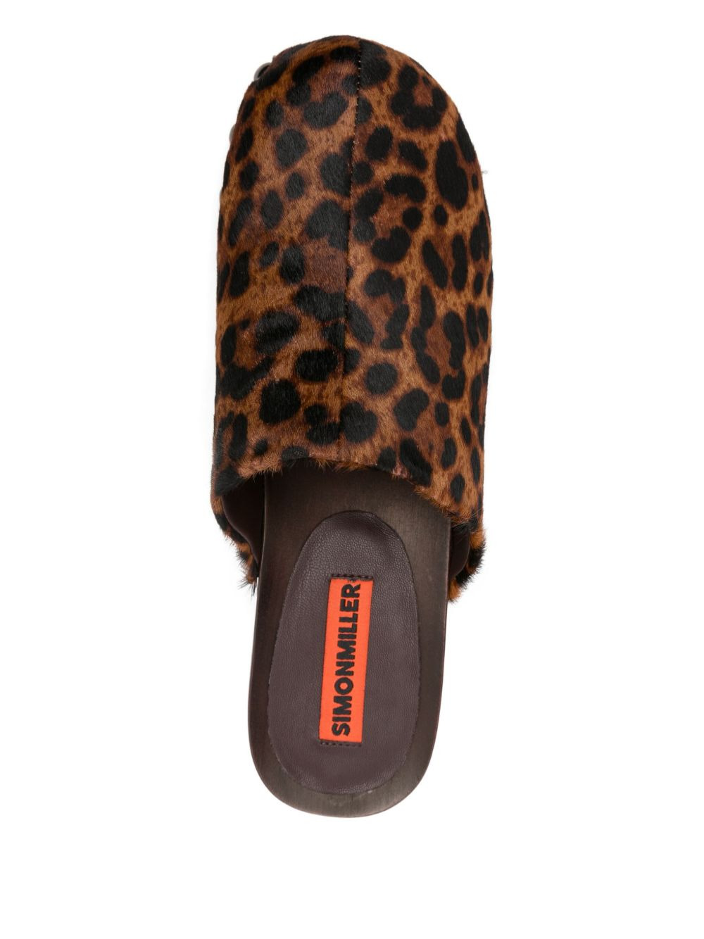 leopard-print heeled mules - 4