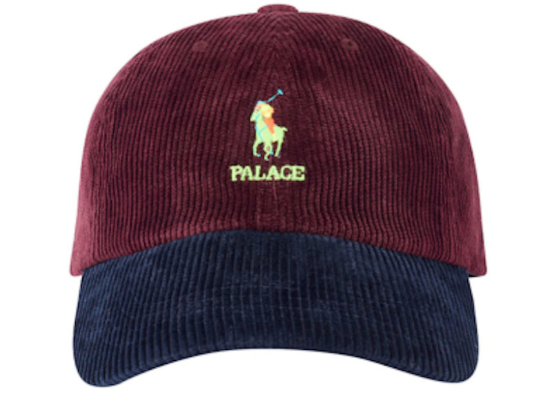 PALACE Palace Ralph Lauren Corduroy Classic Polo Cap Rich Ruby/Aviator Navy outlook