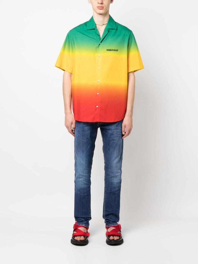 Dsquared2 ombré-effect short-sleeve shirt outlook