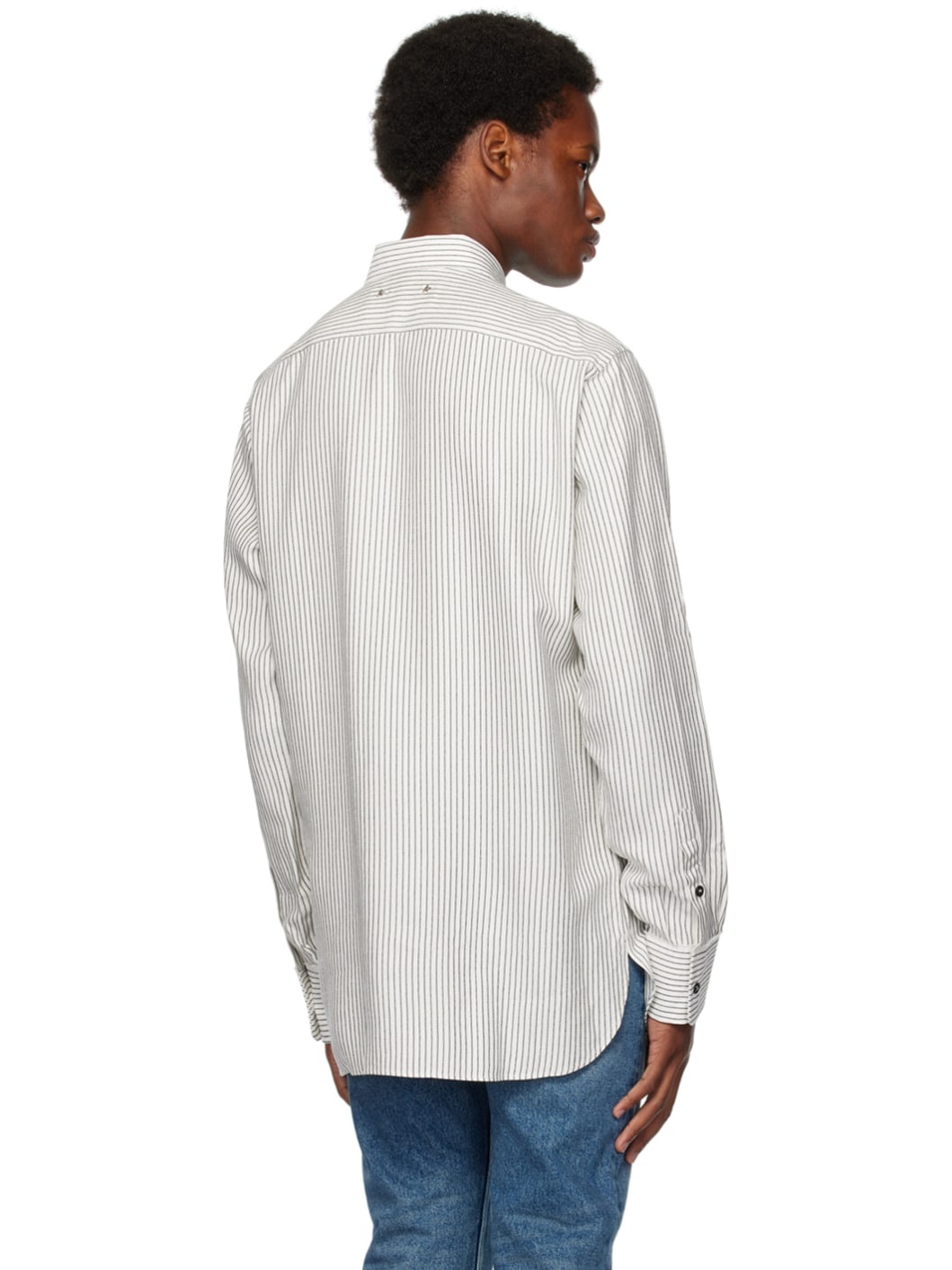 White & Black Striped Shirt - 3
