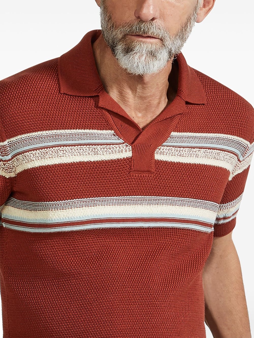 striped polo shirt - 5
