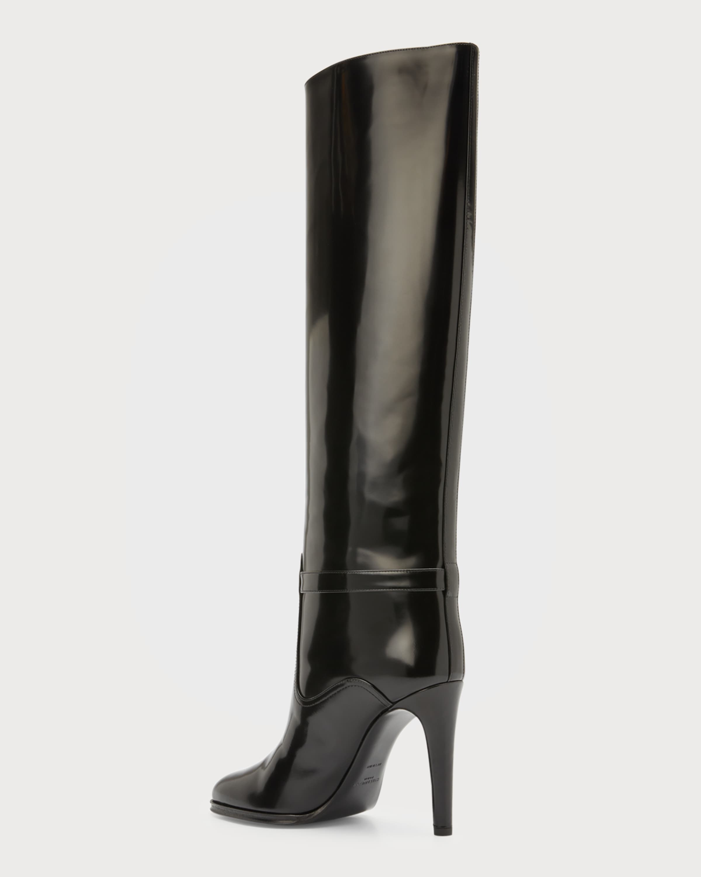 Linda Patent Buckle Knee Boots - 3