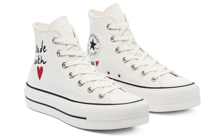 (WMNS) Converse Chuck Taylor All Star Lift High 'Valentine's Day - Vintage White' 571119C - 3