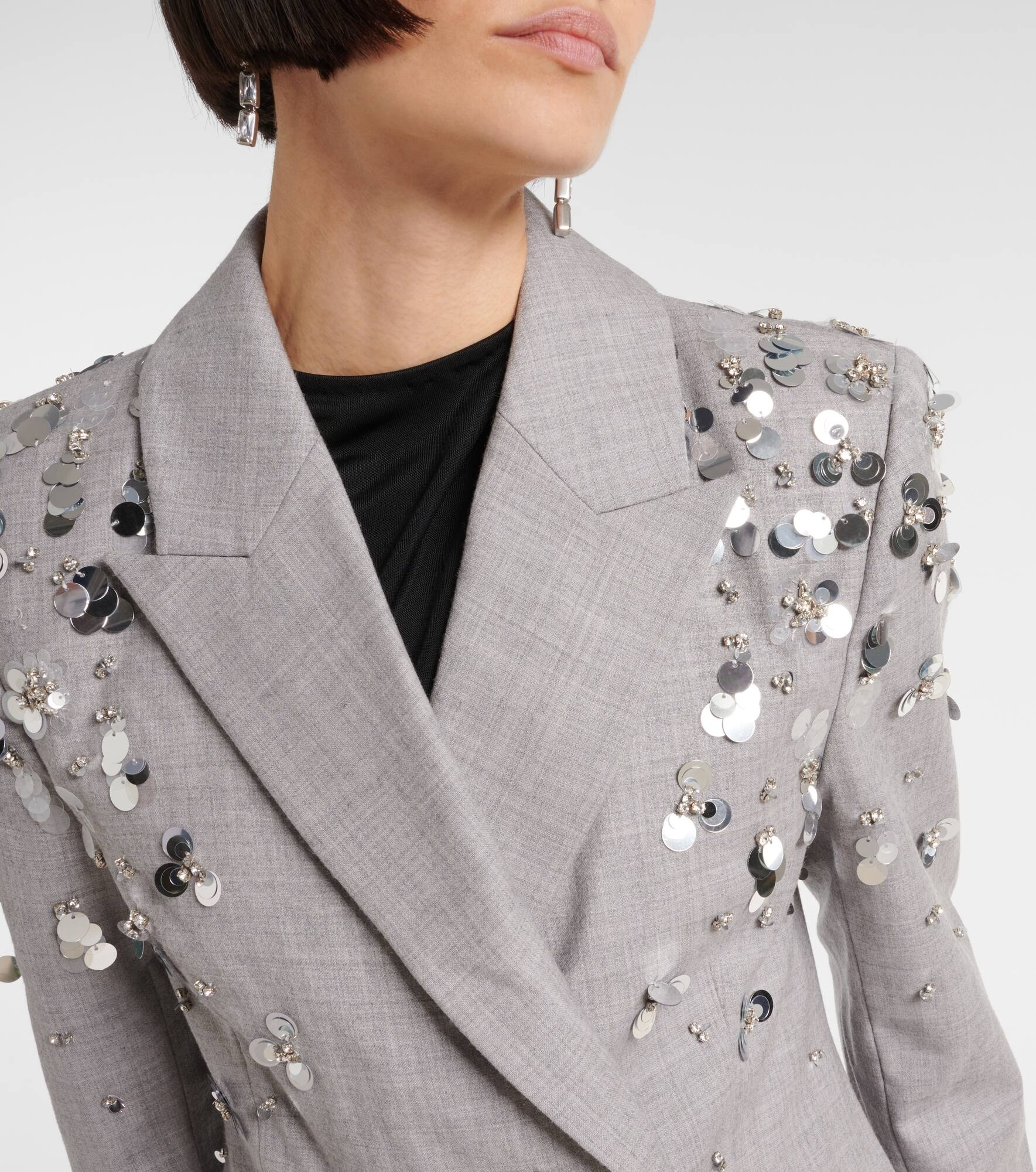 Getty embellished wool blazer - 4