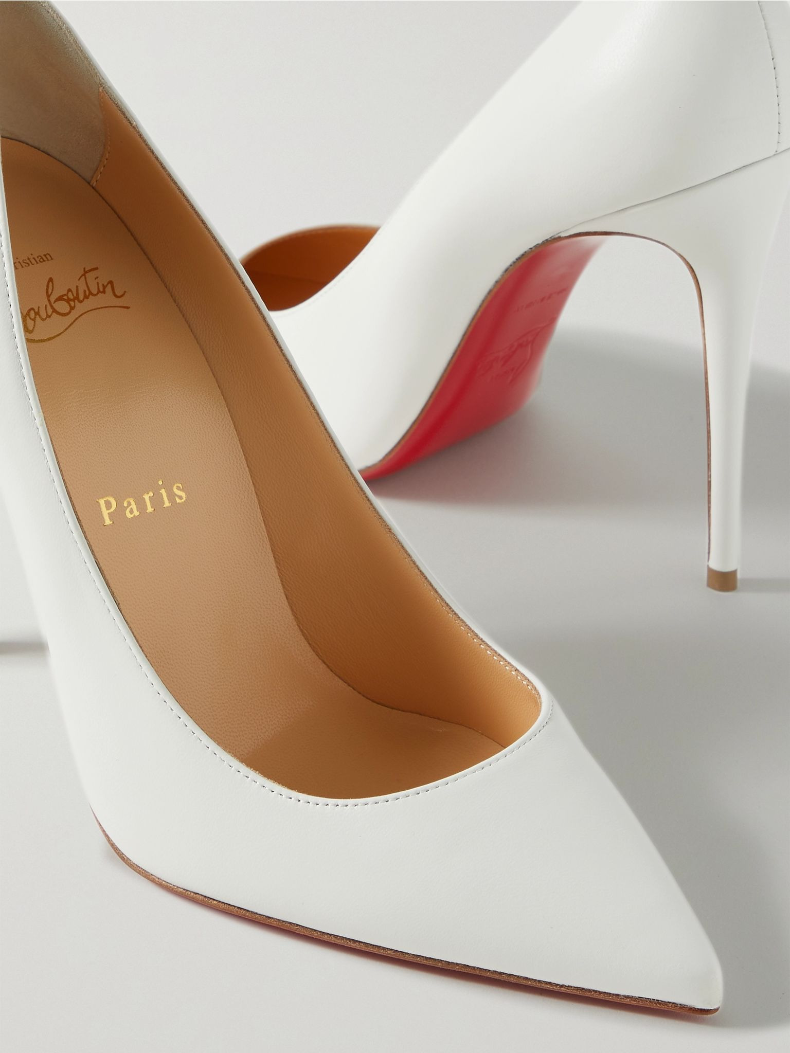 Kate 100 leather pumps White - 4