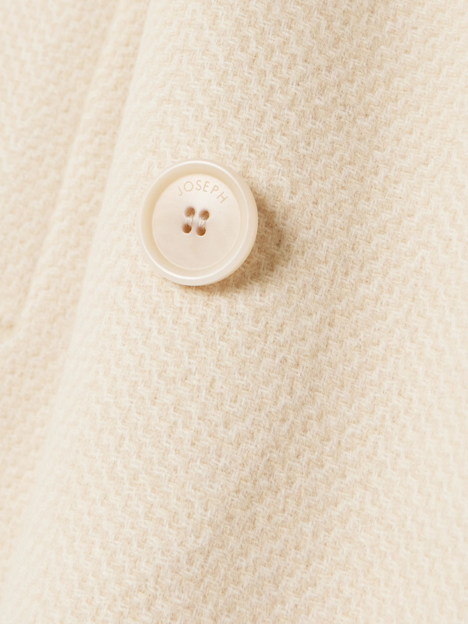 Navarre belted wool coat Ivory - 5