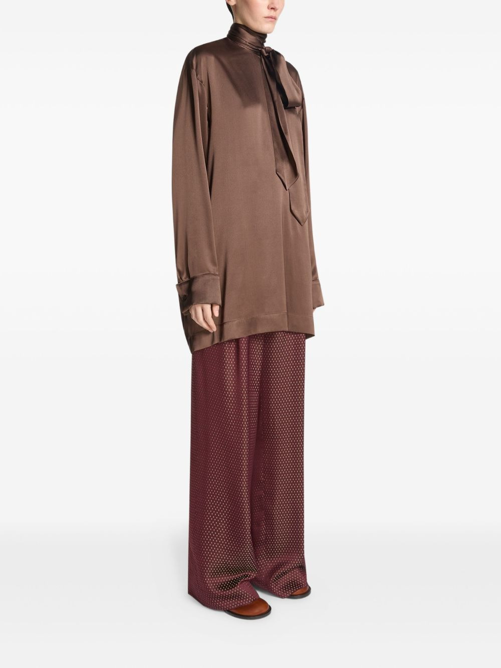 tie-neck blouse - 3
